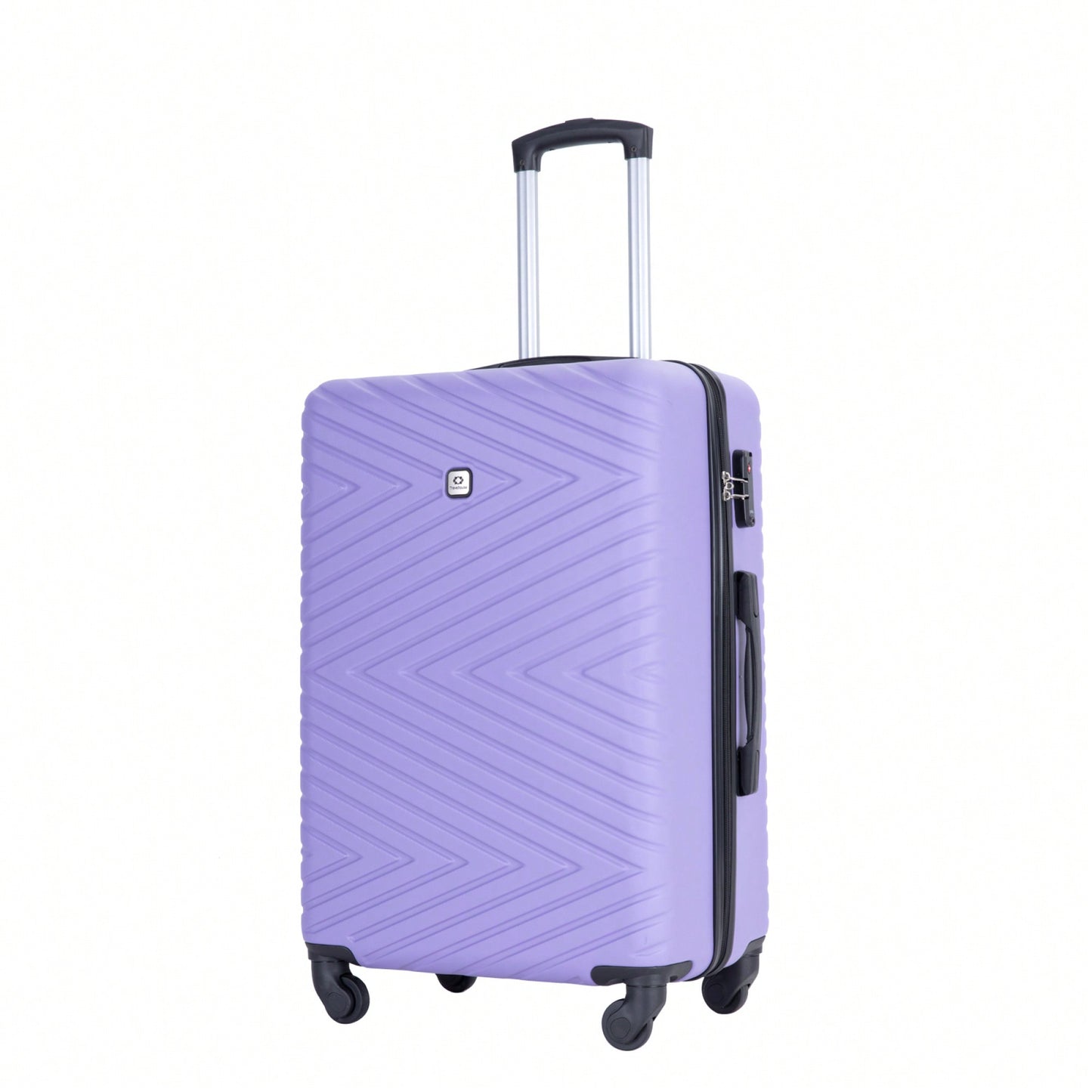 4-Piece Lightweight Hard Shell Luggage Set With Spinner Wheels, TSA Lock, 16/20/24/28 Inch - Sleek Black Travel Case
