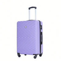4-Piece Lightweight Hard Shell Luggage Set With Spinner Wheels, TSA Lock, 16/20/24/28 Inch - Sleek Black Travel Case