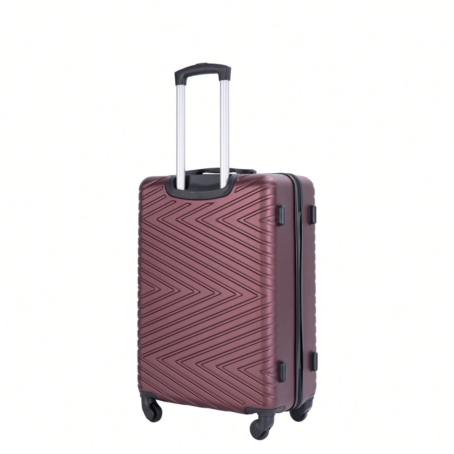 4-Piece Lightweight Hard Shell Luggage Set With Spinner Wheels, TSA Lock, 16/20/24/28 Inch - Sleek Black Travel Case