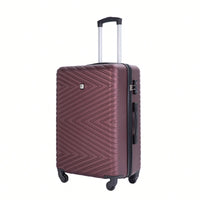 4-Piece Lightweight Hard Shell Luggage Set With Spinner Wheels, TSA Lock, 16/20/24/28 Inch - Sleek Black Travel Case