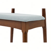 Elegant Mid Century Modern Dining Chairs Set Of 2 - Upholstered Wooden Frame With Charcoal Grey Cushions