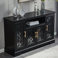 Elegant Storage Sideboard Buffet Table With Versatile Doors For Dining Room Or Living Space