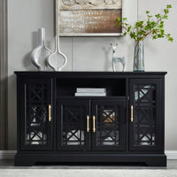 Elegant Storage Sideboard Buffet Table With Versatile Doors For Dining Room Or Living Space