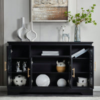 Elegant Storage Sideboard Buffet Table With Versatile Doors For Dining Room Or Living Space