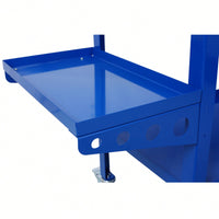 Portable Steel Welding Table with Lockable Wheels 36x18 1200lb Capacity Tool Slots Fixture Holes Ideal for Efficient Projects