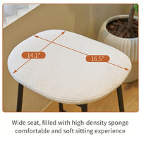 Elegant Set Of 2 Backless Bar Stools - Comfortable Soft Fabric Upholstered Counter And Bar Height Chairs For Kitchen And Dining Room