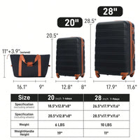 Lightweight 2-Piece Hardshell Luggage Set With Spinner Wheels And TSA Lock - 20" And 28" Suitcases For Effortless Travel