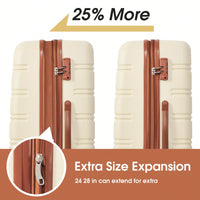 Lightweight 2-Piece Hardshell Luggage Set With Spinner Wheels And TSA Lock - 20" And 28" Suitcases For Effortless Travel