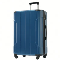 Expandable 6-Piece Hardshell Luggage Set With Wheels And TSA Lock - Lightweight Travel Suitcases In Blue For Men And Women