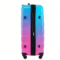 Gradient Color Lightweight Hardshell Luggage Set 3 Piece Spinner Suitcase with TSA Lock 20 24 28 Pink Yellow
