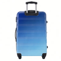 Gradient Color Lightweight Hardshell Luggage Set 3 Piece Spinner Suitcase with TSA Lock 20 24 28 Pink Yellow