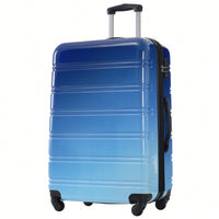 Gradient Color Lightweight Hardshell Luggage Set 3 Piece Spinner Suitcase with TSA Lock 20 24 28 Pink Yellow