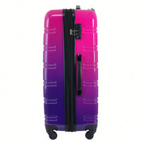 Gradient Color Lightweight Hardshell Luggage Set 3 Piece Spinner Suitcase with TSA Lock 20 24 28 Pink Yellow