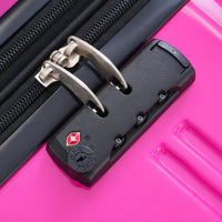 Gradient Color Lightweight Hardshell Luggage Set 3 Piece Spinner Suitcase with TSA Lock 20 24 28 Pink Yellow