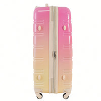 Gradient Color Lightweight Hardshell Luggage Set 3 Piece Spinner Suitcase with TSA Lock 20 24 28 Pink Yellow