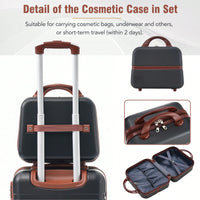Durable 4-Piece Hardshell Luggage Set With Spinner Suitcase, TSA Lock, And Cosmetic Case - Perfect For Travel 20", 24", And 28" Sizes