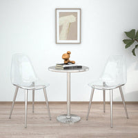 Elegant Transparent Dining Chairs Set Of 4 - Modern Armless Crystal Style With Plated Metal Legs For Nordic Inspired Interiors
