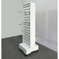 Versatile Double-Sided Slatwall Display Cabinet For Organized Retail Showcases And Merchandise Presentation