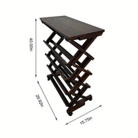 Stylish Freestanding Wine Rack For Kitchen, Pantry, Or Cellar - Holds 26 Bottles - Elegant Walnut Wine Storage Display