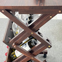 Stylish Freestanding Wine Rack For Kitchen, Pantry, Or Cellar - Holds 26 Bottles - Elegant Walnut Wine Storage Display
