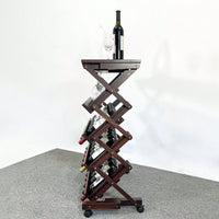 Stylish Freestanding Wine Rack For Kitchen, Pantry, Or Cellar - Holds 26 Bottles - Elegant Walnut Wine Storage Display