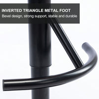 Set Of 2 Adjustable Swivel Bar Stools With Solid Wood Backrest For Kitchen Counter And Dining Room In Brown