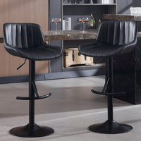 Adjustable Swivel Luxury Bar Stools Set Of 2 - Premium Kitchen Counter And Dining Room Seating In Khaki