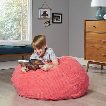 Cozy Modern Corduroy Bean Bag Chair In Dark Teal – Stylish And Comfortable Lounge Seating For Any Space