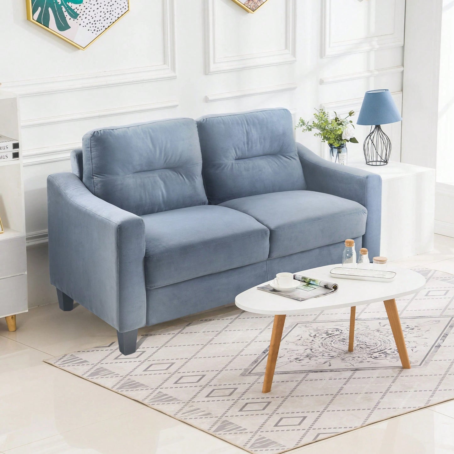 Cozy Sectional Sofa For Living Room, Bedroom, Or Office - Perfect Comfort For Small Spaces