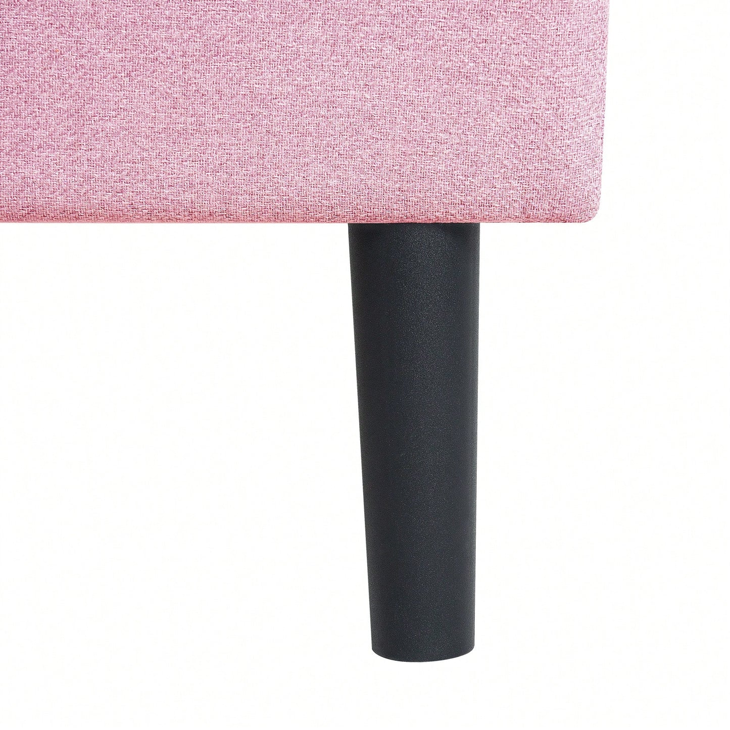 Chic Pink Queen Upholstered Platform Bed Frame with Button Tufted Headboard No Box Spring Needed Easy Assembly