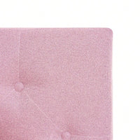 Chic Pink Queen Upholstered Platform Bed Frame with Button Tufted Headboard No Box Spring Needed Easy Assembly