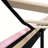 Chic Pink Queen Upholstered Platform Bed Frame with Button Tufted Headboard No Box Spring Needed Easy Assembly