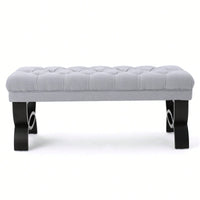 Luxurious Velvet Storage Ottoman For Living Room & Bedroom Decor