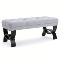 Luxurious Velvet Storage Ottoman For Living Room & Bedroom Decor