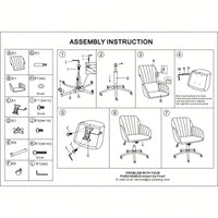 Ergonomic Adjustable Office Chair For Home And Bedroom, Comfortable Swivel Design With Backrest For Extended Sitting Sessions