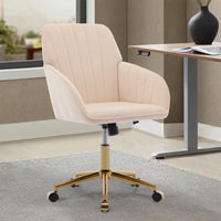 Ergonomic Adjustable Office Chair For Home And Bedroom, Comfortable Swivel Design With Backrest For Extended Sitting Sessions