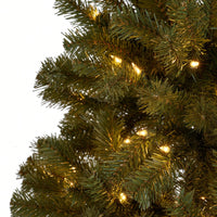 Stunning 7' Hinged Artificial Christmas Tree With 500 Lights - 48" Diameter, 1110 Tips For A Festive Touch