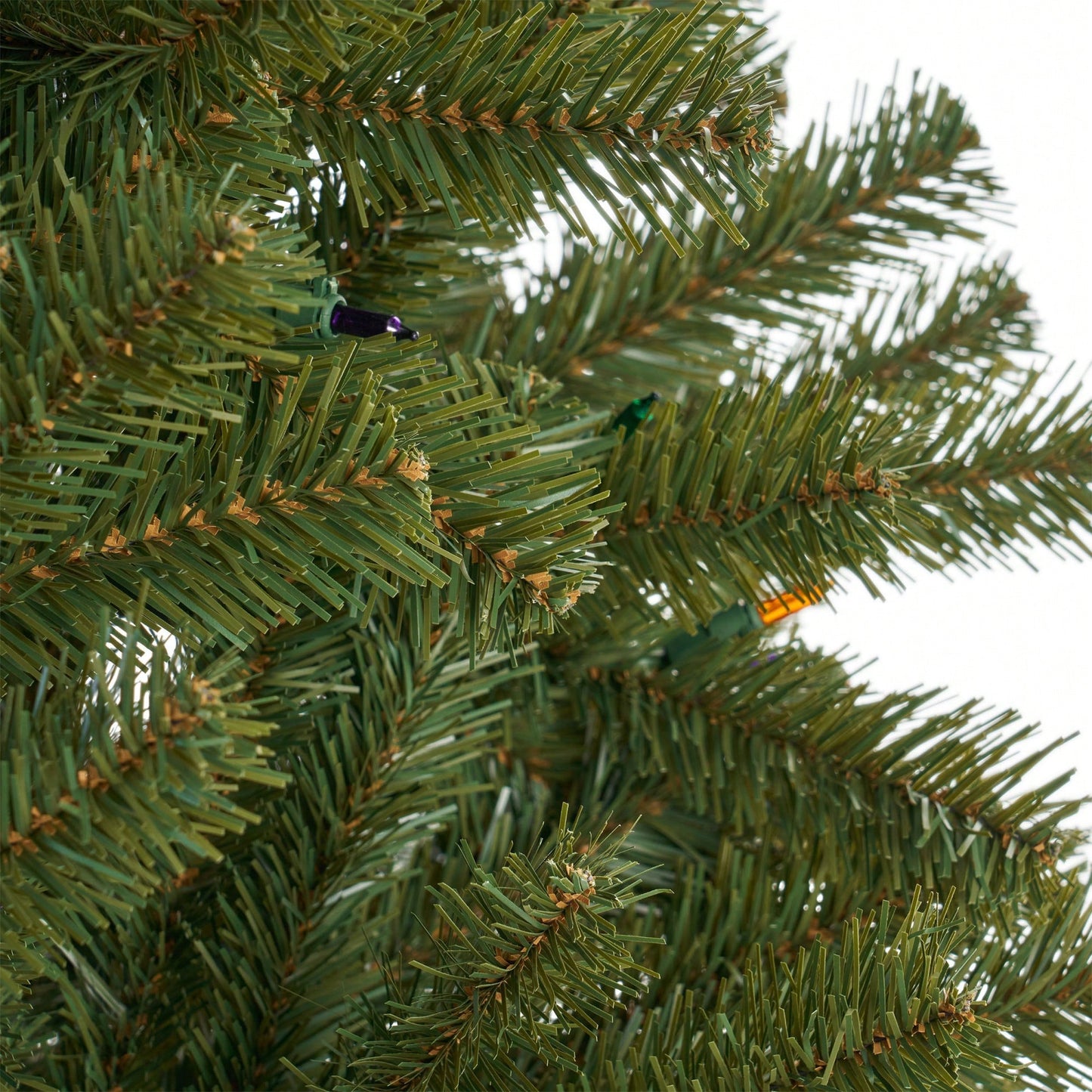 7-Foot Hinged Christmas Tree With 500 UL Multi-Colored Lights - 48-Inch Diameter Holiday Decor