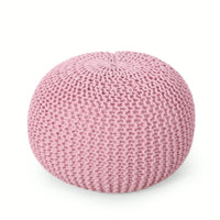 Cozy Handcrafted Knitted Pouf For Stylish Home Decor And Comfortable Seating