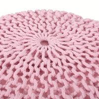 Cozy Handcrafted Knitted Pouf For Stylish Home Decor And Comfortable Seating
