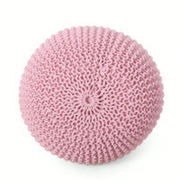 Cozy Handcrafted Knitted Pouf For Stylish Home Decor And Comfortable Seating