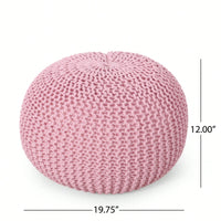 Cozy Handcrafted Knitted Pouf For Stylish Home Decor And Comfortable Seating