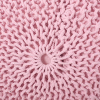 Cozy Handcrafted Knitted Pouf For Stylish Home Decor And Comfortable Seating