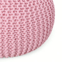 Cozy Handcrafted Knitted Pouf For Stylish Home Decor And Comfortable Seating