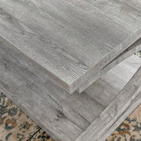 Unique 48-Inch Solid Wood Modern Coffee Table With Storage - Special Shape Center Table For Living Room, Kitchen, And Apartment Dining