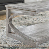 Unique 48-Inch Solid Wood Modern Coffee Table With Storage - Special Shape Center Table For Living Room, Kitchen, And Apartment Dining
