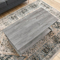 Unique 48-Inch Solid Wood Modern Coffee Table With Storage - Special Shape Center Table For Living Room, Kitchen, And Apartment Dining
