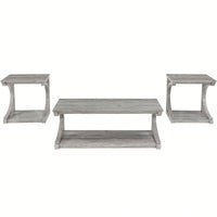 Unique 48-Inch Solid Wood Modern Coffee Table With Storage - Special Shape Center Table For Living Room, Kitchen, And Apartment Dining