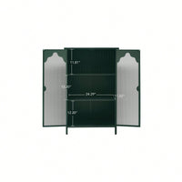 Versatile 2-Door Metal Storage Cabinet with Glass Doors for Dining Room Living Room or Bedroom