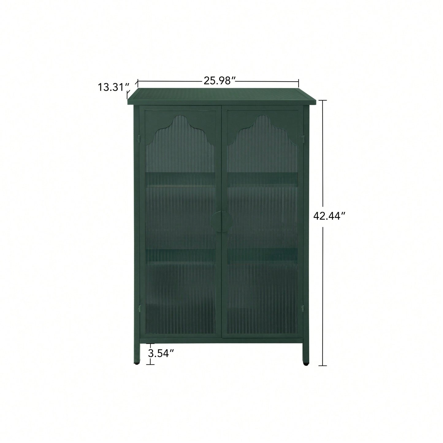 Versatile 2-Door Metal Storage Cabinet with Glass Doors for Dining Room Living Room or Bedroom